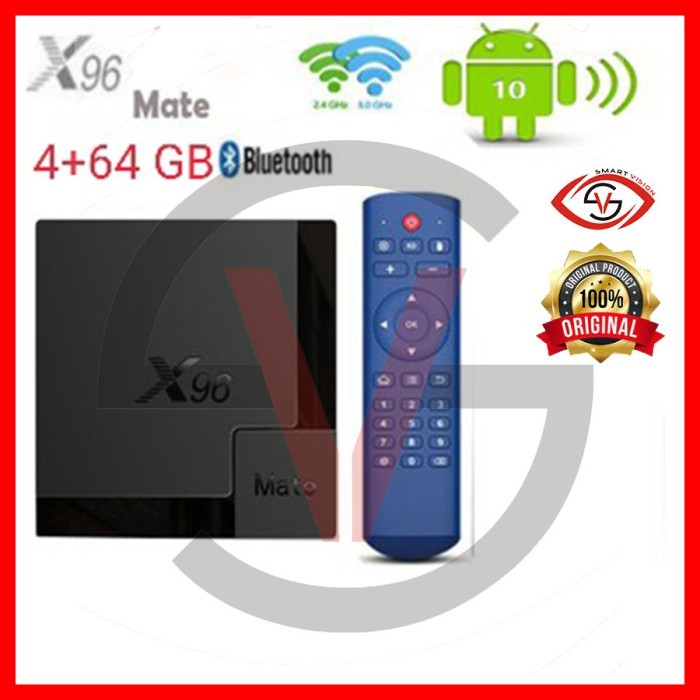 ANDROID TVBOX X96 MATE 4GB/64GB ALLWINER H616 ANDROID 10 BT.5 FULL APP