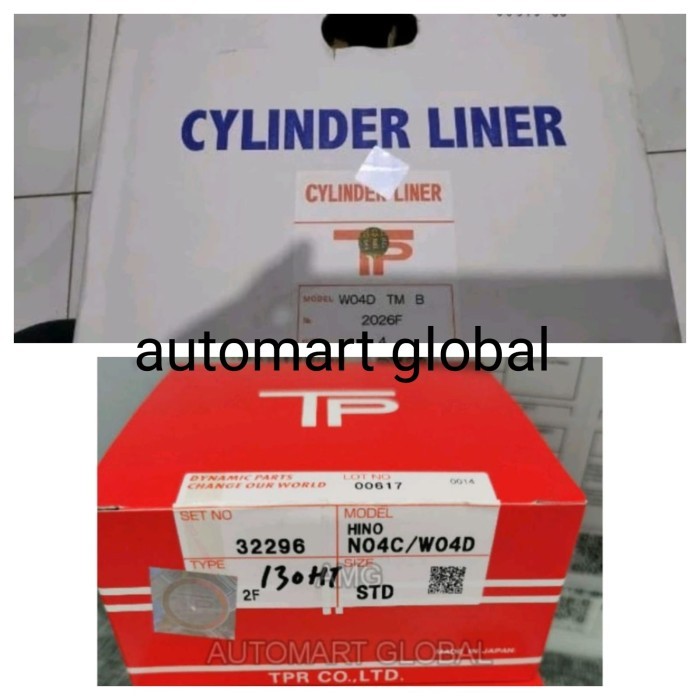 paket liner ring piston Dutro 130ht 125ht merk TP JAPAN - Dutro 130ht