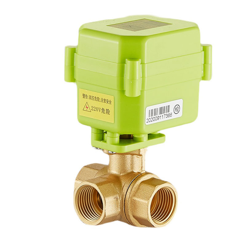 LAKO 3 Way Electric Ball Valve T-Type Horizontal Three-Way ball valve L-Type DN15