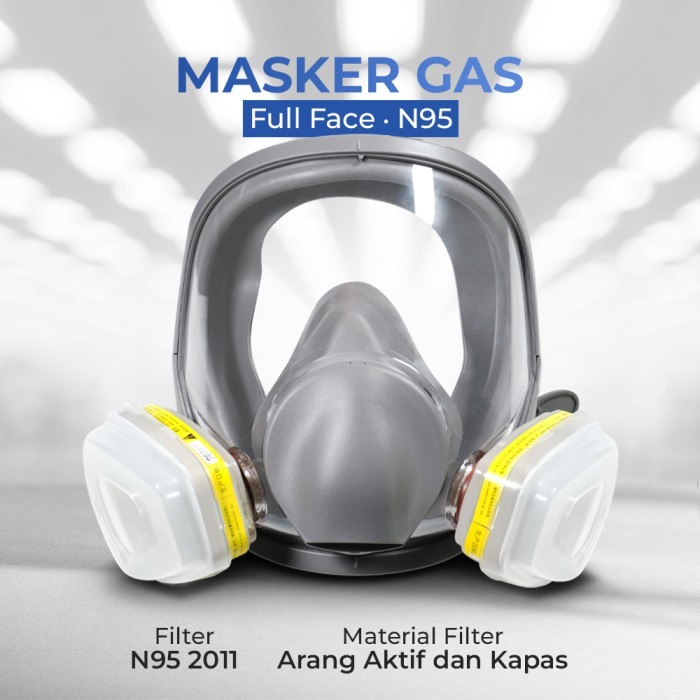 masker gas fullface respirator anti chemical acid asam gas beracun