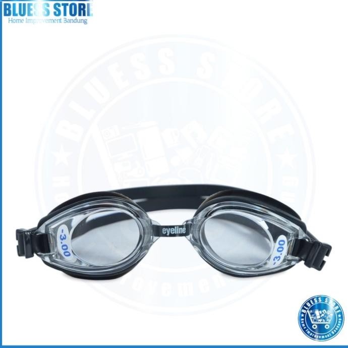 Eyeline Kacamata Renang Myopia 3 Hitam Kacamata Renang Minus 3