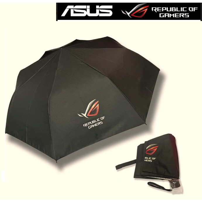 Payung lipat Fashion cowok cewek Design Logo Asus ROG Terbaru Original