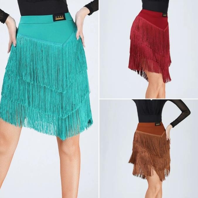 Promo Rok Rumbai Tasel Line Dance Dansa Kostum Wanita Women Skirt Dance Srg