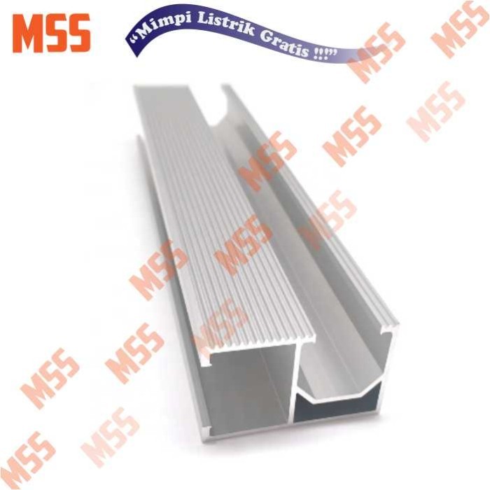 BEBAS ONGKIR - Aluminium Rail PV Mounting 5528, Solar Modul / Panel, P 440cm, T 1.5mm