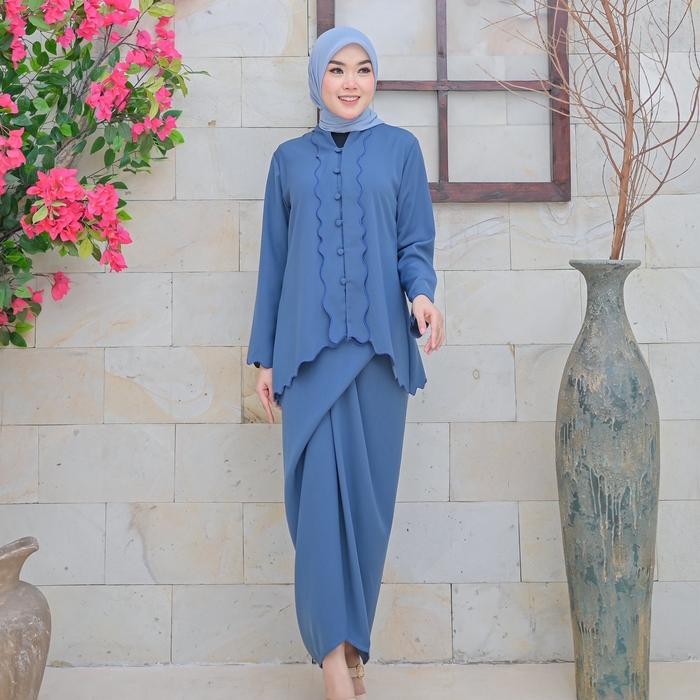 SET ROK BLOUSE NANIA 2IN1 ONE SETROK NANIA MOTIF BORDIR TERBARU SET ROK LILIT BORDIR SETELAN ROK