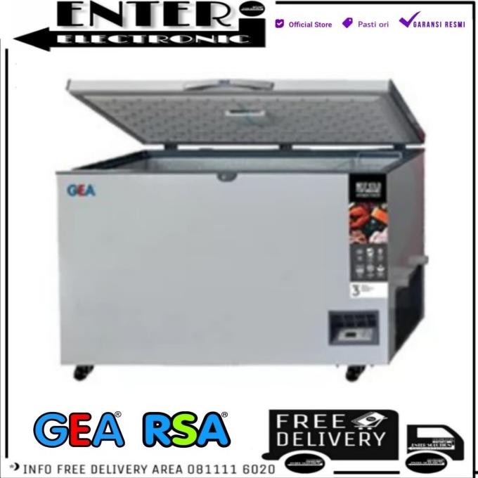 Murah Gea Ab396 - Chest Freezer Gea 386 Liter Freezer Box Pembeku Ab 396 T X