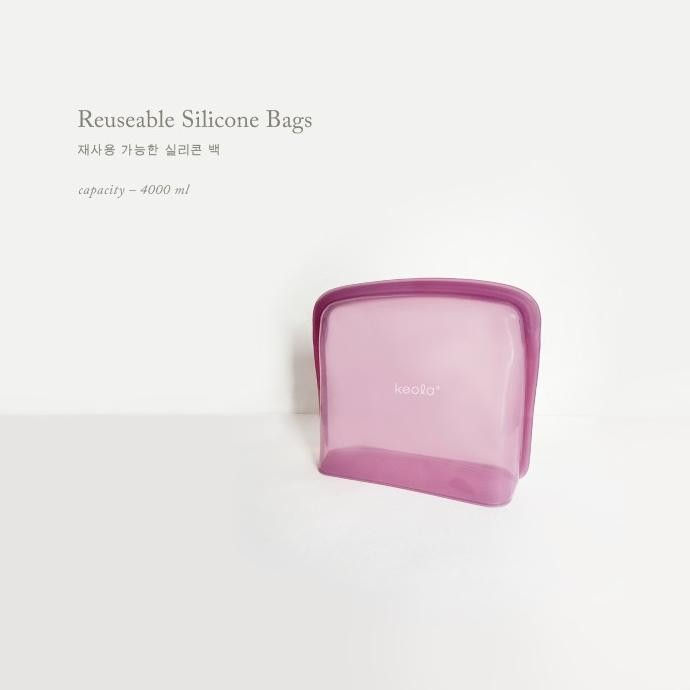 Promo Keola - Silex Bag Standing Reusable Silicone Multi Purpose Pouch Food Storage 3500Ml & 4000Ml 