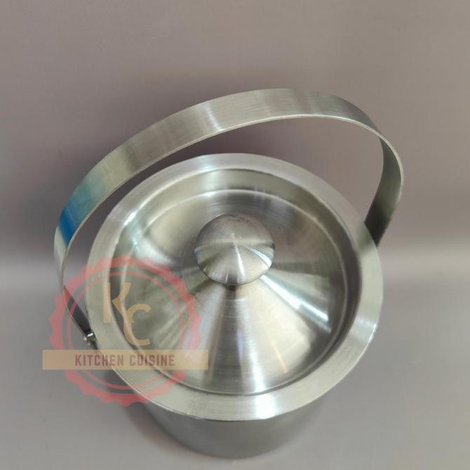 Murah Ice Bucket Stainless Steel 304 Double Wall / Thermos Es / Wadah Es Batu / Tempat Es Batu Stain