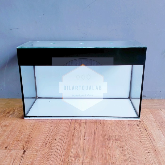 Aquarium Custom 60x30x35 + tutup sealent hitam oracal putih Pre Order