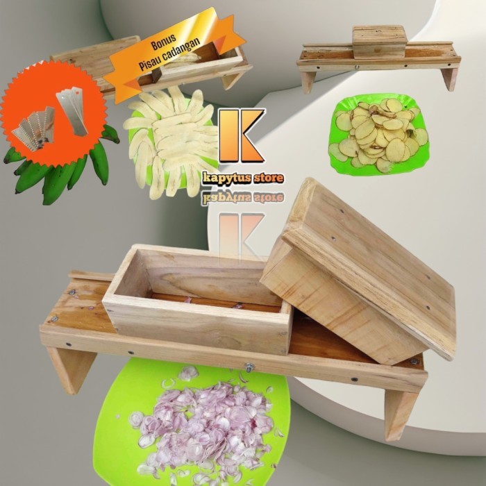 

PROMO Pengiris perajang pemotong serutan bawang kentang keripik jati kecill