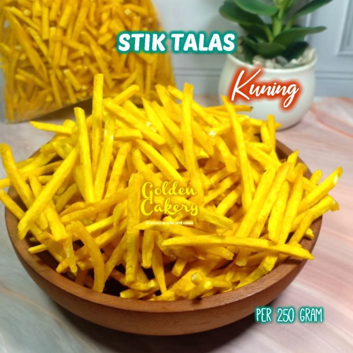 

TERPERCAYA KERIPIK/STIK/STICK TALAS KUNING RENYAH KRIUK TERLARIS 250GR NETT