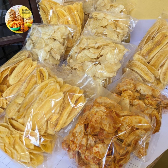 

BERKUALITAS Keripik Pisang Kepok Super Rambak Dong Gurih Renyah 300 Gram