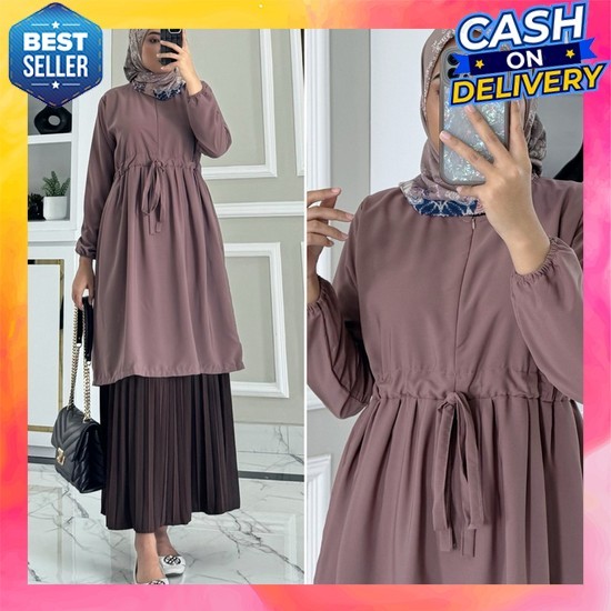 Tunika Polos Terbaru Tnki Viral Trendy Tuniq Tunic Korean Tunik Blouse Oversize Tunikk Wanita Pakaia