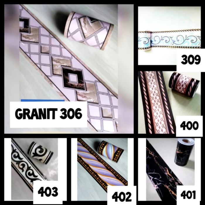 Wallpaper Lis Border Stiker Sticker Dinding Lantai Granit Keramik Kaca
