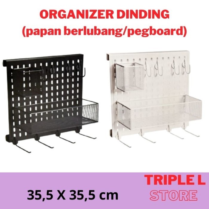 

Papan Berlubang Pegboard Rak Dinding Wall Organizer Lengkap