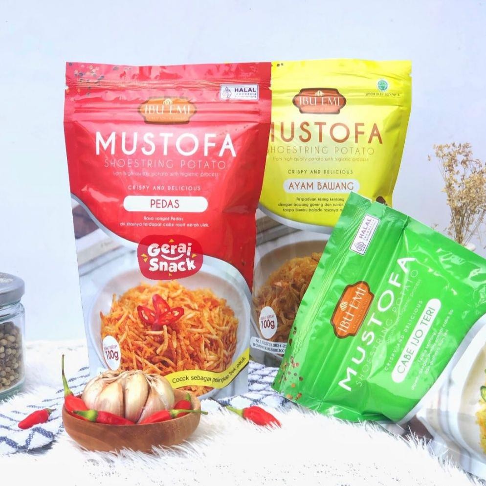 

Kentang Mustofa Ibu Emi All Varian Kering Kentang Lezat 100gr