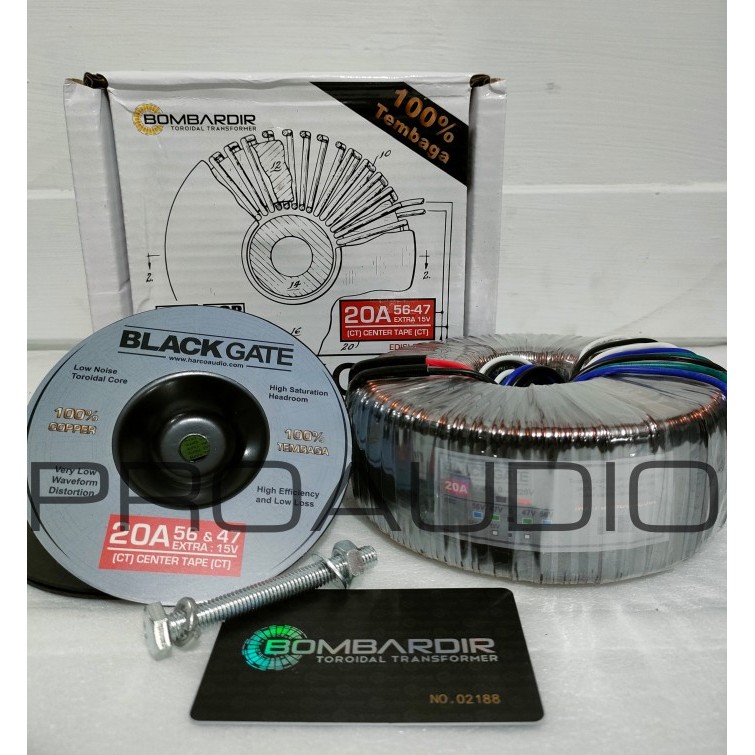 TERBARU - Trafo Toroid 20 A 56 V 20A 56V blackgate bombardir original