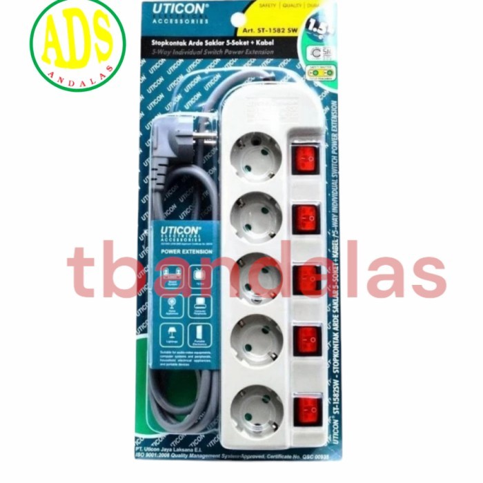 NEW Stop Kontak cok stopkontak Kabel sambung saklar arde uticon
