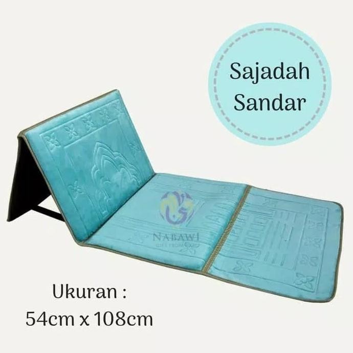 Sajadah Sandar Duduk Lipat Bahan Bludru / Sajadah Duduk Sandar Lipat