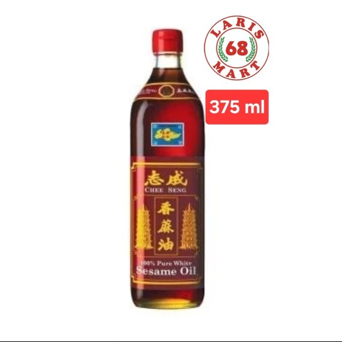 

Minyak Wijen Chee Seng 100% Pure White Sesame Oil Singapore Pagoda 375 ml