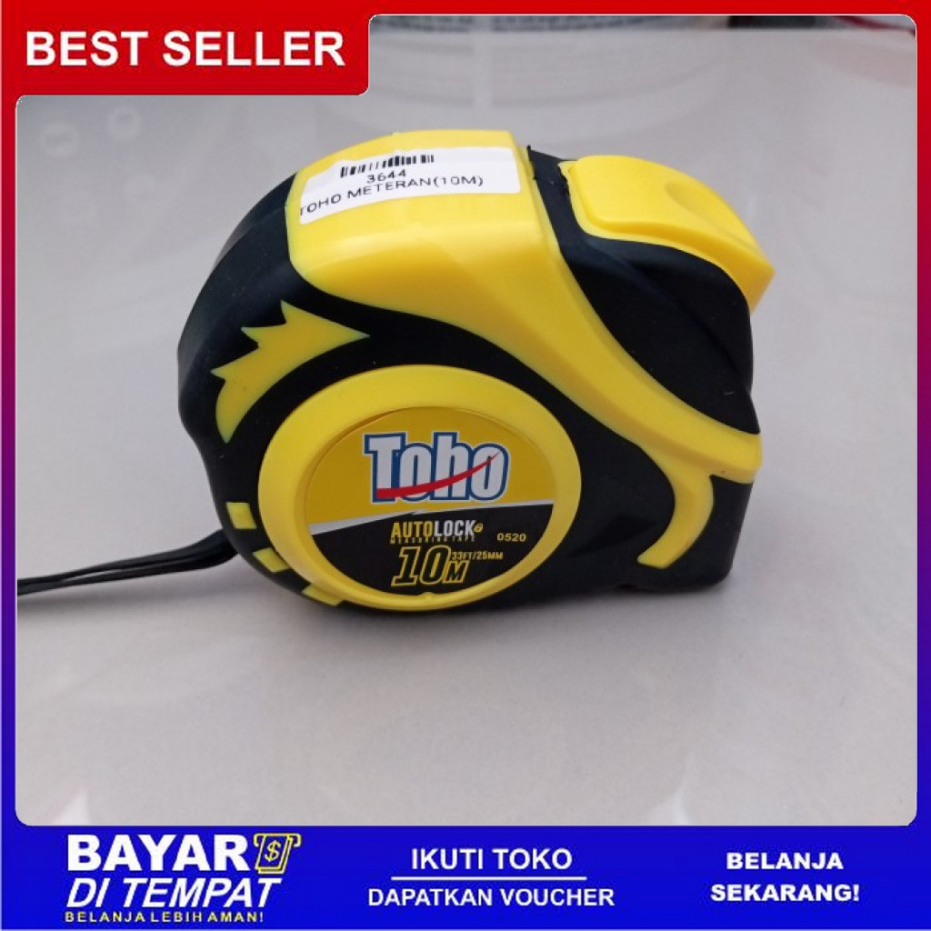 FREE ONGKIR METERAN 10 METER TOHO/ TOHO METERAN 10M / ALAT UKUR 10M TOHO / METERAN BISA COD