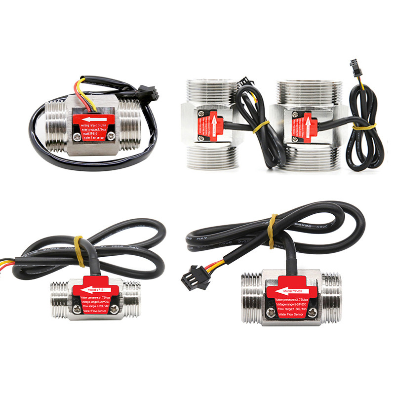 TUBS DN15 DN20 DN25 DN40 DN50 Water Flow Sensor 1.75MPa Hall Sensor Turbine Flowmeter DC5~24V Used T