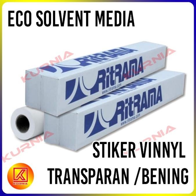 

Promo Stiker vinyl Ritrama Transparan / Vinnyl Eco Solvent / bening L = 105 COD