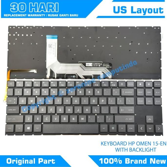 New! Keyboard Hp Omen 15-En 15Z-En 15T-Ek 15-En0013Ax 15-Ek Tpn-Q265