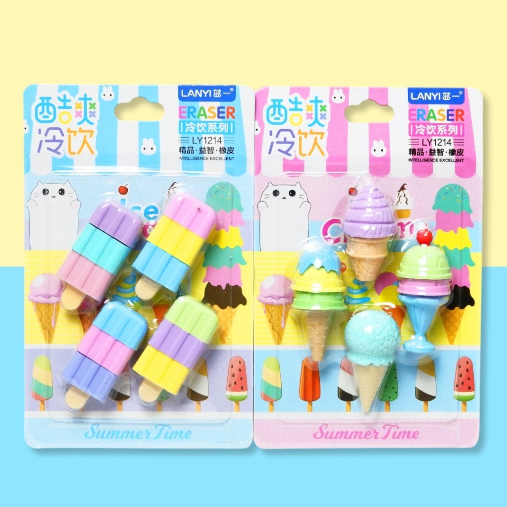 

PENGHAPUS KARAKTER LUCU PERLENGKAPAN SEKOLAH ICE CREAM ERASER / PENGHAPUS ANAK LY1214 / STATIONERY CASTLE
