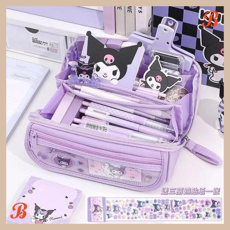 

| KK | SANRIO TEMPAT PENSIL CINNAMOROLL BARU ANIME MY MELODY KUROMI PENYIMPAN