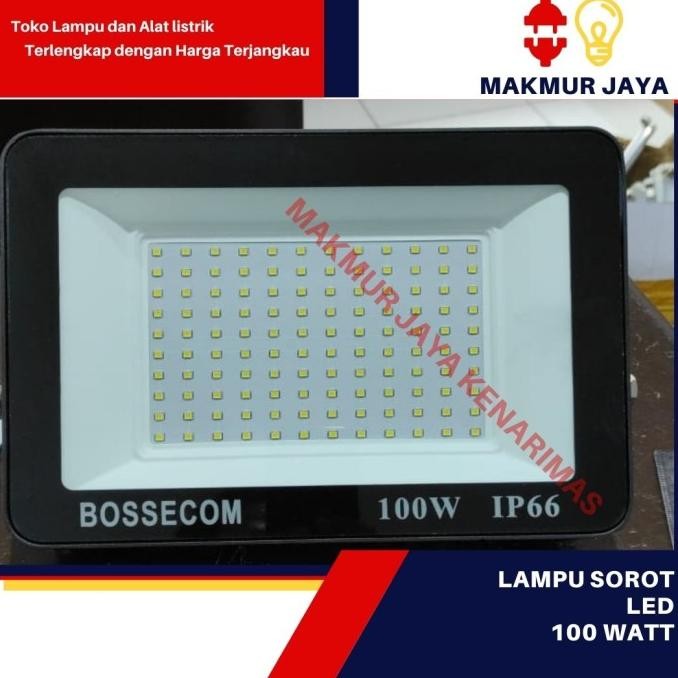 Grosir Sorot Led 100 Watt Bossecom/Led Sorot 100W Murah/Lampu Sorot Lapangan