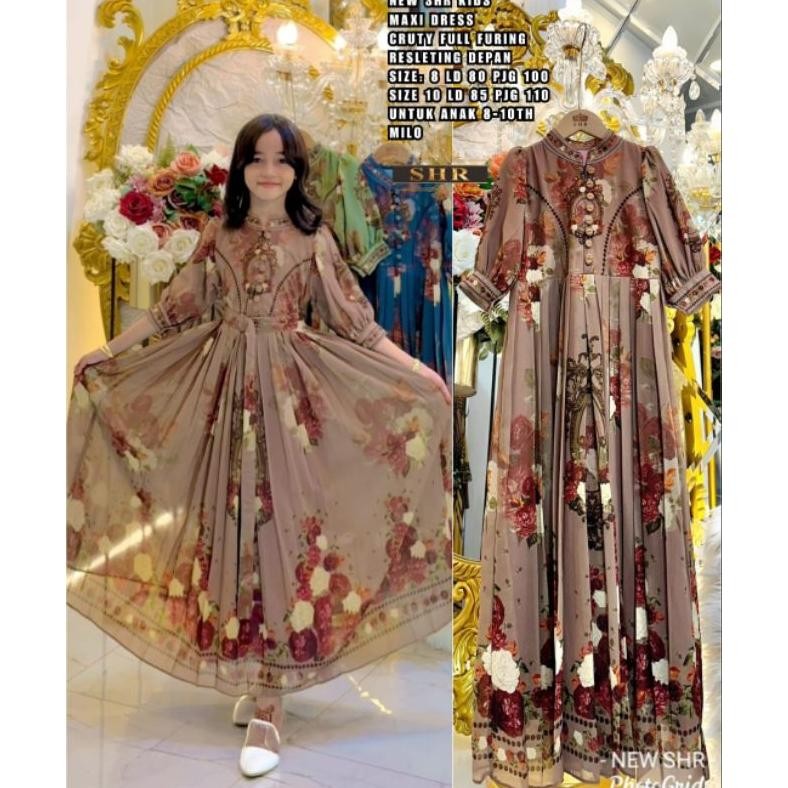 HK Gamis  Dinda Anak Ceruty Terbaru SHR Ori 100% TERLARIS