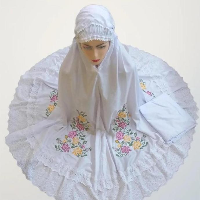 Spesial Mukena Bordir Strimin Khas Bukittinggi Sutra Barat