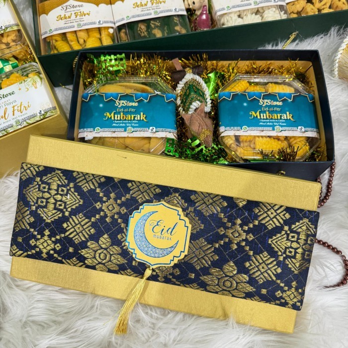 

New! Paket Dekorasi Parcel Hampers Hadiah Idul Fitri Kue Kering Keramik 203 - S Idul Fitri