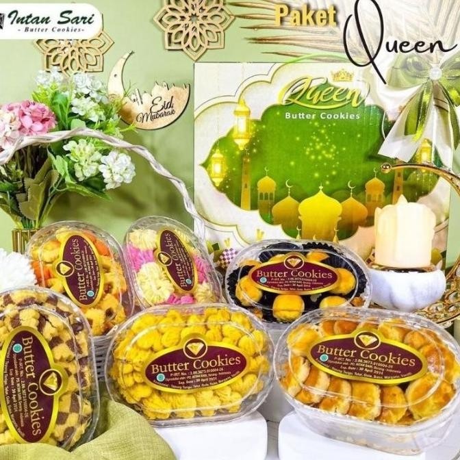 

New! Queen Butter Cookies Paket Kue Kering Parcel Lebaran Idul Fitri Isi 6 Idul Fitri