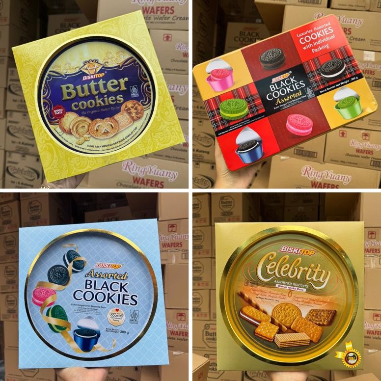 

COD Biskitop Denex Black Cokies Butter Cokies Premium Package Hampers Kue Lebaran LI34