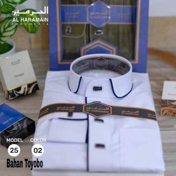 Terbaru Laris, Gamis Pria Al Haramain + Jubah Haramain Premium Manset (25) Toyobo