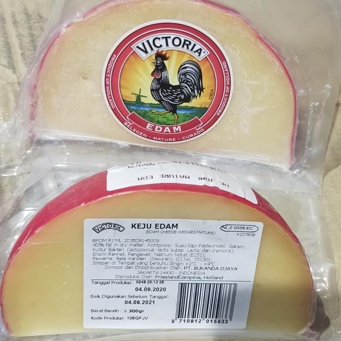 

VICTORIA CHEESE KEJU EDAM WEDGES MATURE 1 PORTION BERAT +- 250-300GR
