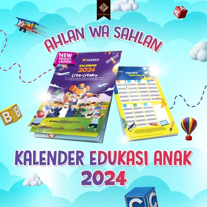 

Inovasi Kalender Edukasi Anak Islami Hijriah & Masehi 2021 King Salman