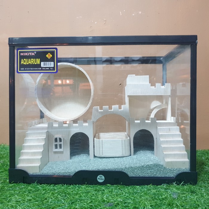 Rumah Istana HAMSTER Aquarium kandang Hamster kayu