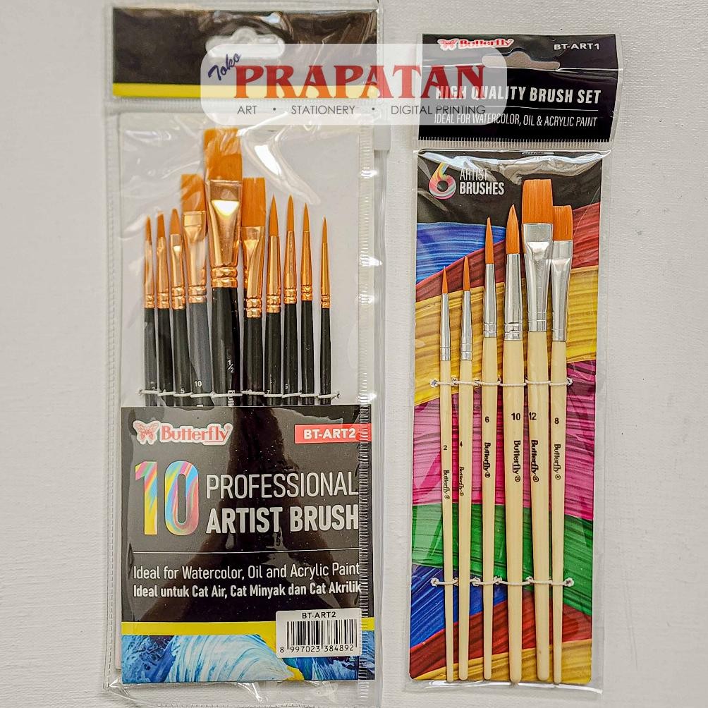 

Ul-64 Kuas Lukis Butterfly Set Bt-Art | Paint Brush Set