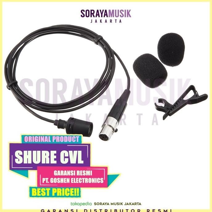 SHURE CVL CENTRAVERSE LAVALIER CONDENSER MICROPHONE