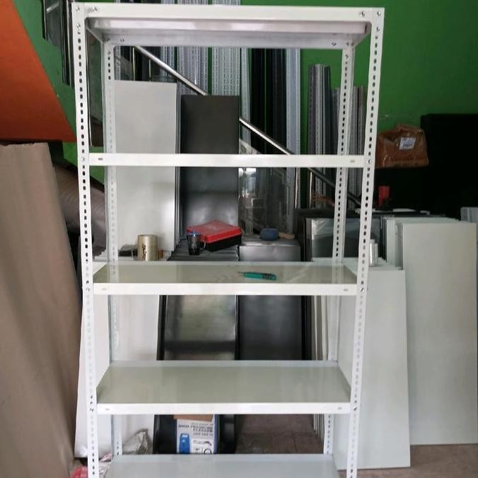 Rak Besi Serbaguna 5 Susun Ambalan Putih