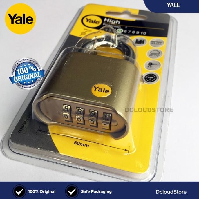 Gembok 50mm YALE Kode Angka Kunci Kombinasi 50 mm Original