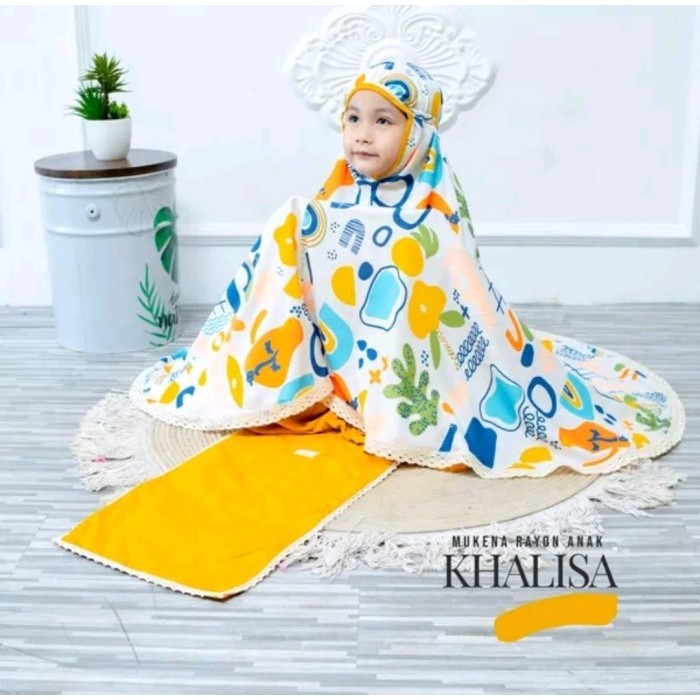 Mukena Anak Katun premium Motif Karakter Bunga