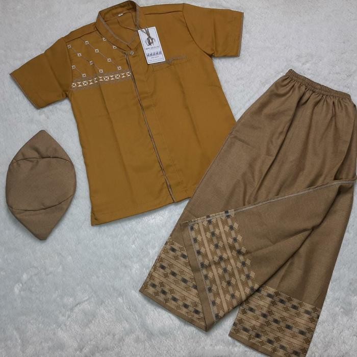 Setelan Koko Anak Sarkoci By : Ibnu Muslim // Koko Sarkoci Bahan Toyobo RoyalMix Baju Celana Kancing