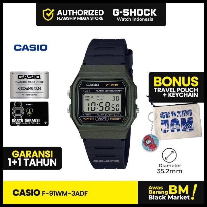 Terlaris Casio General F-91Wm-3Adf F-91Wm F-91 F91Wm F 91Wm Good Quality