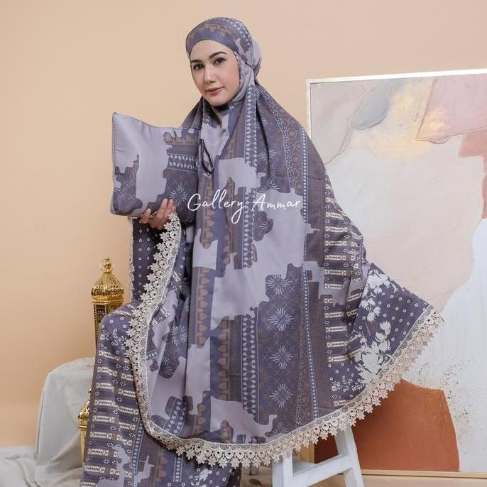 Diskon Mukena Dewasa Tiara Silk Renda Mewah