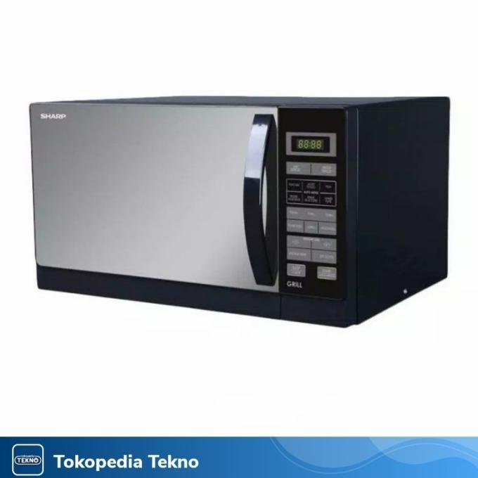 Sale Sharp Microwave R728 With Grill Low Watt Warna Hitam 25Ltr