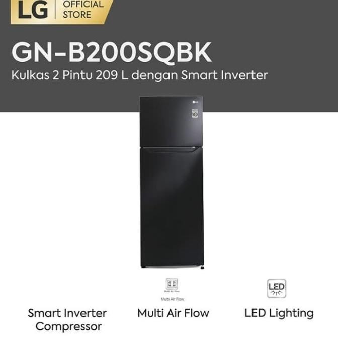 Sale Lg Kulkas 2 Pintu Gn-B200Sqbk Hitam Garansi Resmi